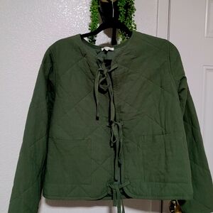 Quilted diamond stitched jacket